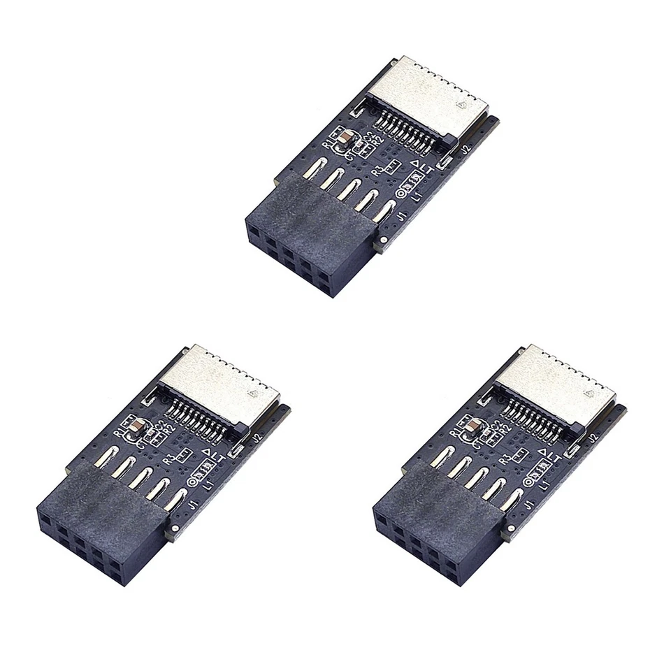 3X Scheda Madre USB2.0 9Pin un TYPE-C A-KEY Convertitore Connettore Anterio7190 - Immagine 1 di 1