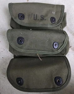Korea / Vietnam US Army 3-Pocket Grenade Carrier Belt Pouch Medical Pouch. - Picture 1 of 6