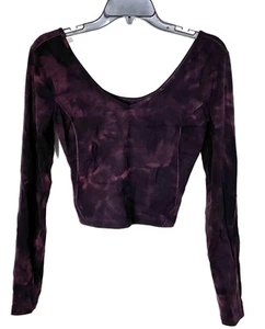 Lululemon Align Top Damen 6 Lila Batik Cropped Langarm - Bild 1 von 4