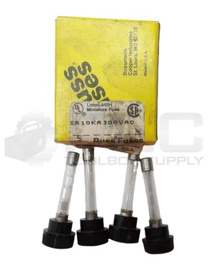 NOVO LOTE DE 4 FUSÍVEIS BUSSMANN IR10KA300VAC 300V - Imagem 1 de 4