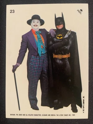 JOKER AND BATMAN 1989 DC Comics Topps Batman The Movie Sticker #23 - Image 1 of 2