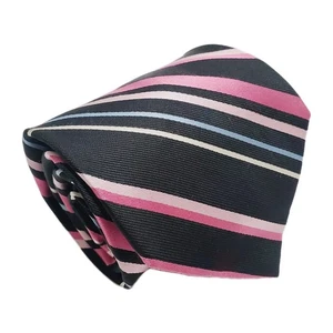 Cravatta Nautica rosa fantasia righe uomo seta cravatta collo tessuto jacquard - Foto 1 di 5