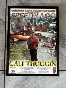 RARE Speedy Loc Cali Thuggin Framed Poster Norteno Rap Starz The Limit Decoto - Bild 1 von 3