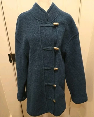 Chaqueta GEIGER Austria Hervida 100% Lana Pura Talla 38 EE. UU. 10 Abrigo Verde Oscuro Foto 1 de 4