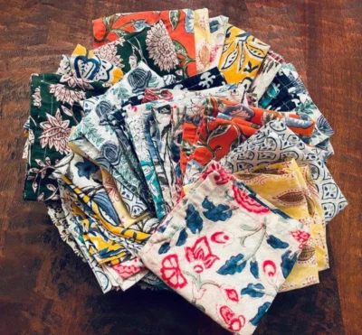 20 PIEZAS Pañuelos Dama 100% Algodón Pañuelos Bolsillo Vintage Flores Foto 1 de 4