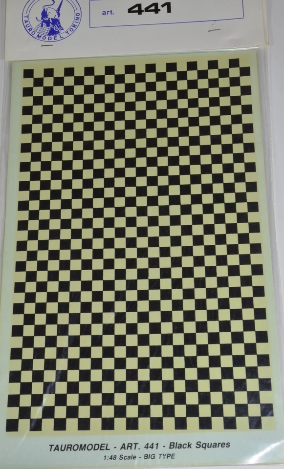 TAUROMODEL WATER DECAL SHEET BALCK SQUARES 1/48 - Immagine 1 di 1