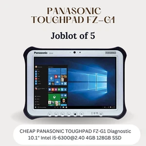 JOBLOT OF 5 PANASONIC FZ-G1 MK4 Diagnostic TOUGHPAD 10.1" Intel i5-6th 4GB 128GB - Picture 1 of 9