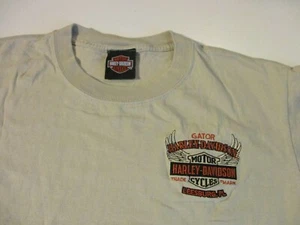 HARLEY DAVIDSON MOTORCYCLES GATOR HDMC LEESBURG FLORIDA FULLY SEWN T-SHIRT- MED - Picture 1 of 7