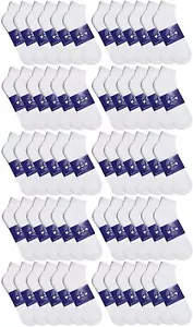 72 Pairs Mens & Womens Quarter Ankle Socks, Cotton, Donation Homeless - Picture 1 of 5