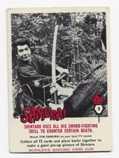 The Samurai Scanlens card #8 issued 1964 