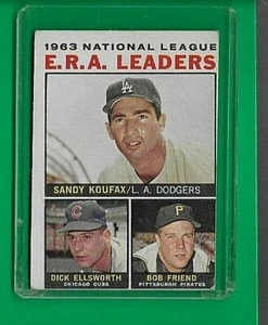 1964 Topps ERA Leaders Sandy Koufax/ Bob Friend  #1   🚀😳💥 VGEX - Picture 1 of 2