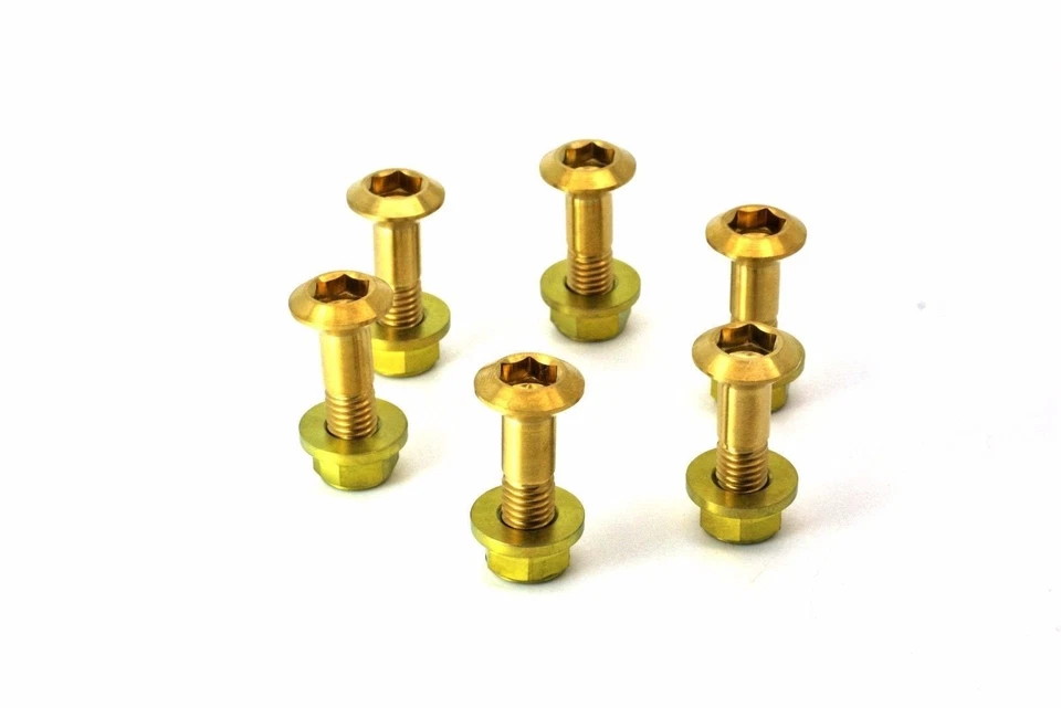 Gold Titanium Sprocket Bolts and Nuts Kit by Flo Motorsports Dirtbike dirt bike - Image 1 of 1