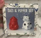 Vintage Dalmation & Fire Hydrant Salt and Pepper Shakers Set New In Box