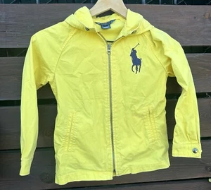 Polo Ralph Lauren Boys Yellow Big Pony Hooded Jacket Size 6 - Picture 1 of 5