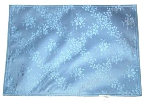 Essential Home Blue Floral Flowers Stiff Placemat - Picture 1 of 3