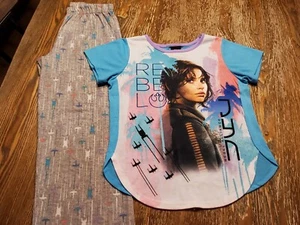 Girls Star Wars Pajamas size 8 Jyn Rogue One 2 Pc Lightweight PJ Set Shirt Pants - Picture 1 of 8
