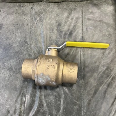 Jomar 2.5 inch 2 1/2" Brass Ball Valve Solder Style 150wsp/400wog 100% Port - Image 1 of 4