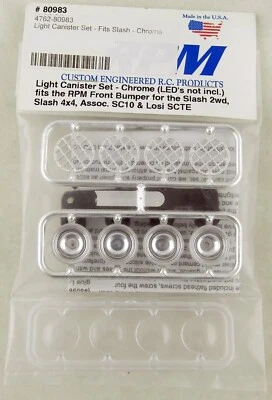 Light Canister Set fits RPM Slash Front Bumper - Chrome - RPM #80983 - Image 1 of 3