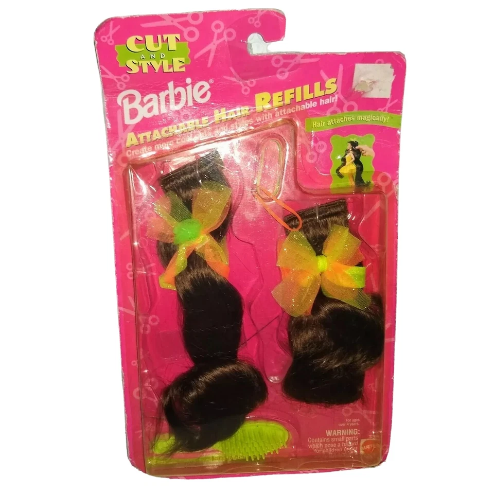 1994 Mattel Barbie Doll Cut and Style Attachable Hair Refills MIP