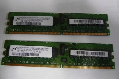 Genuine IBM Micron 2GB (2x 1GB) PC2-5300P DDR2 Reg ECC Server RAM 97Y0591 - Image 1 of 4