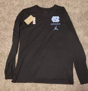NEW Nike North Carolina Dri Fit Long Sleeve Shirt Black UNC Men’s Size Large L - Picture 1 of 3