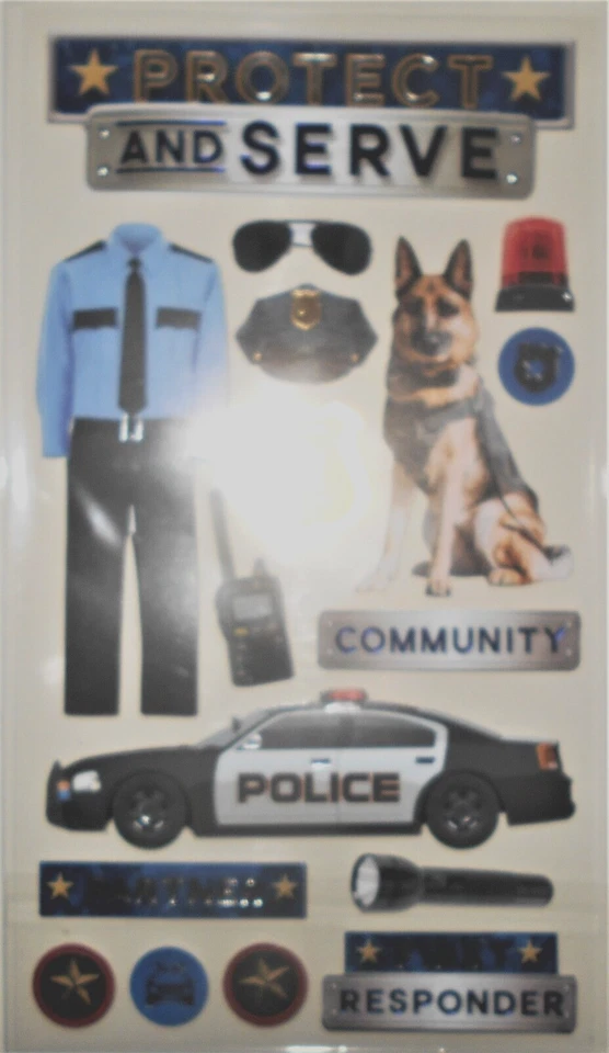 Adhesivos de recuerdo de socio de respuesta uniforme insignia de coche oficial de policía K-9 Foto 1 de 1