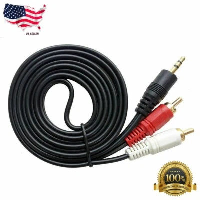 Cable de audio auxiliar de 5 pies 3,5 mm estéreo macho a 2 RCA Y PARA IPOD MP3 Foto 1 de 2