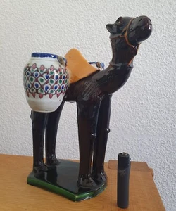 Ancien porte-bouquets en céramique Nabeul Frères Abderrazak Pièce de forme 40's - Foto 1 di 15