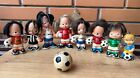 rubber toy keychains football USSR players RARE 8 pcs + ball