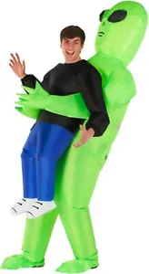 Inflatable Green Alien Pick Me Up Costume Adult Fancy Dress Stag Party Halloween - Picture 1 of 7