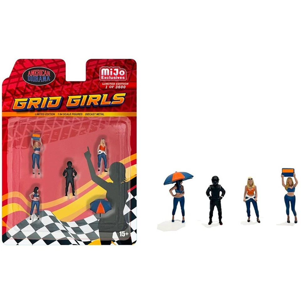 American Diorama 1:64 Diecast Metal Grid Girls Figure Set - Image 1 of 1