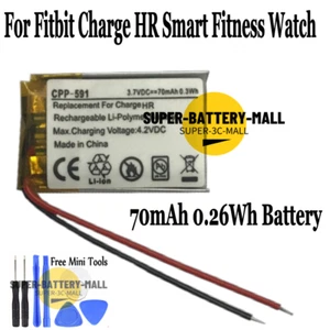 70mAh 0.26Wh Replacement Battery For Fitbit Charge HR Smart Fitness Watch - Picture 1 of 2