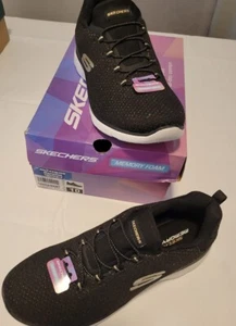 SKECHERS size 10 NEW SUMMITS Memory Foam SNEAKERS Black Multi 149204 NEW IN BOX - Picture 1 of 5