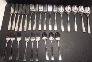 ALLISON Stainless Flatware Stanley Roberts Rogers Co Glossy 25 pcs Korea Japan - Picture 1 of 4