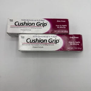 Cushion Grip Soft Pliable Thermoplastic For Refitting Dentures 1 Oz (2-Pack) NEW - Picture 1 of 5