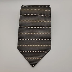 Corbata BERGAMO NEW YORK, rayas, patrón geométrico, mezcla de seda, corbata para hombre - Imagen 1 de 5