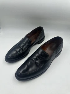 Allen Edmonds "RANDOLPH" Men Calfskin Leather Penny Loafers 13 B Black USA 4809 - Picture 1 of 13