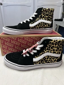 Vans SK8 Hi Flocked gold Glitter leopard print women size uk 4.5 hi top bnib - Picture 1 of 7