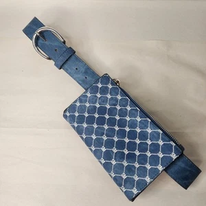 Steve Madden Waist Pack Belt And Detachable Wallet Denim Colour fanny pack - Picture 1 of 6