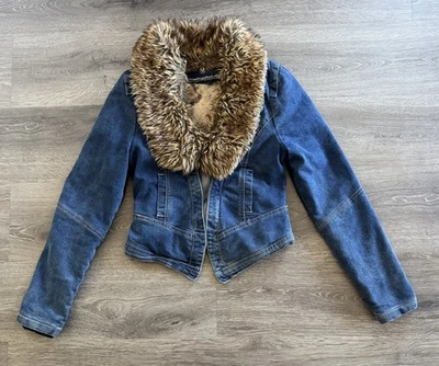 Chaqueta JEAN DENIM Recortada Forrada de Piel Y2K FAUX YNIM De Colección Años 90 M Se Ajusta Como S RARA 🔥🔥 Foto 1 de 4