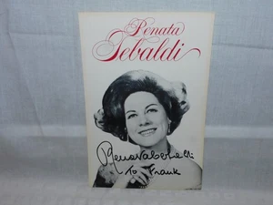 VINTAGE OPERA SINGER PHOTO AND AUTOGRAPH ON PROGRAM " RENATA TEBALDI " 100% ORIG - Picture 1 of 3