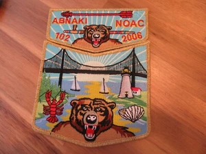Juego de 2 piezas Abnaki 102 2006 NOAC Gold Mylar Border JS2 - Imagen 1 de 1