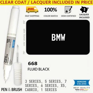668 Touch Up Paint for BMW Black 3 SERIES 5 7 6 X5 CABRIO 1 3ER TOURING X6 X3 LI - Picture 1 of 3