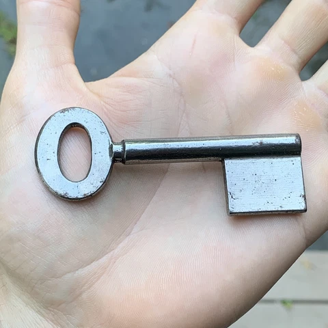 Antique Skeleton Key Blank/uncut 3.25” - Vintage Blank Bank Safe Nuclear Key Cover