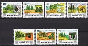 Mongolia 1982 complete Nature Tree Flora set Michel #1489-1495 clean MNH OG - Picture 1 of 1