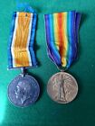 Ww1 Medals.WAR &amp; VIC .54834.PTE.L HUGHES.M.G.C.BORN LLANBEDRGOCH.ANGLESEY.WALES.