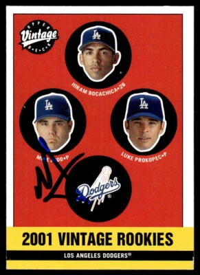 2001 UPPER DECK VINTAGE HIRAM BOCACHICA 361 MINT MIKE JUDD RC AUTOGRAPH DODGERS - Image 1 of 2