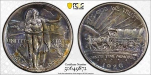 1926-S OREGON TRAIL HALF/PCGS Genuine Cleaned-UNC DETAIL/PERFECTLY CLEANED! - Picture 1 of 7