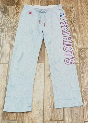 Nike New England Patriots Football Sweat Training Pants Gray Medium Stevenson M Cover