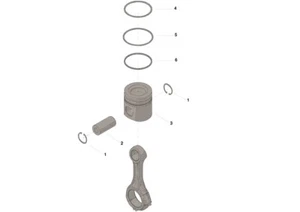 Cummins Engine Piston Kit 4955622 is used primarily on Non Certified Marine 5.9 - Picture 1 of 1